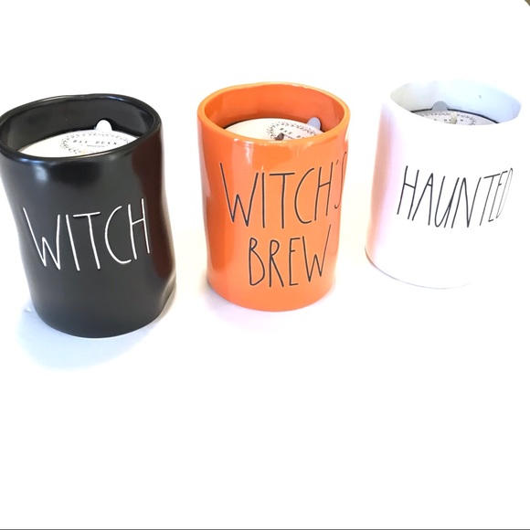Rae Dunn Halloween Candles Set Of 3 Witch Haunted - Picture 2 of 8
